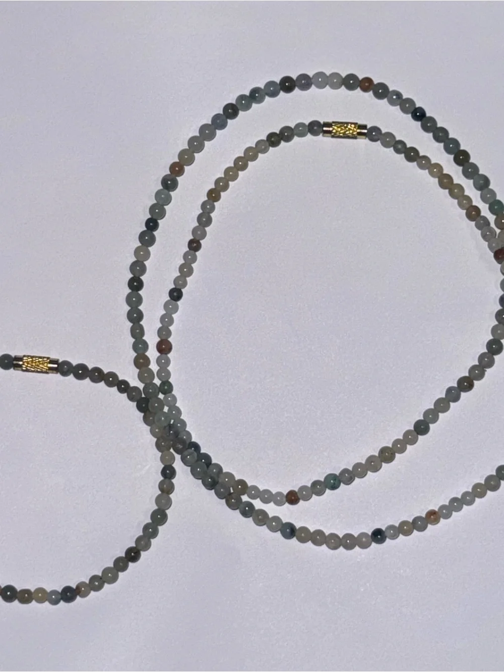 Multi-Tone Beaded Necklace with Gold Accents - Women Jewelry